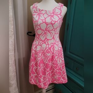 NWT -Lilly Pulitzer Pink and White Floral Sleeveless Dress